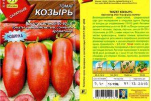Description de la tomate Kozyr à haut rendement et avis des consommateurs