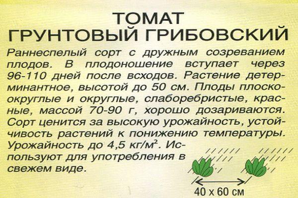 ลักษณะของพันธุ์