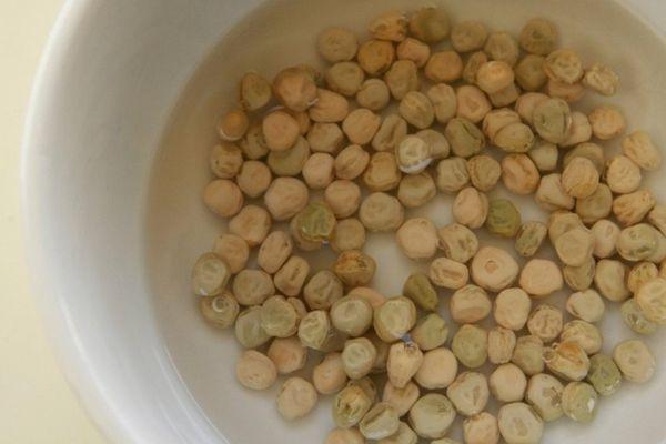 petits pois trempés