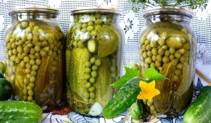 concombres aux petits pois