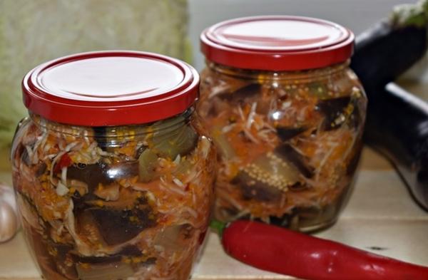 Aubergines au chou à la coréenne