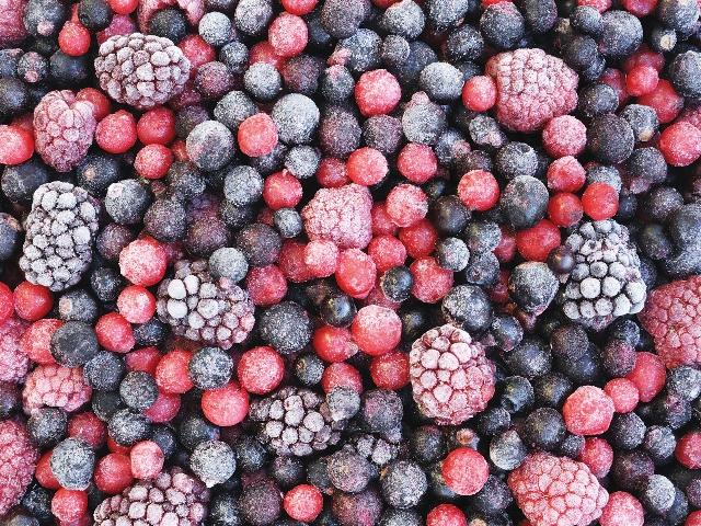 cerises congelées aux baies