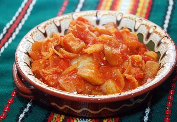 lecho d'aubergines et d'oignons