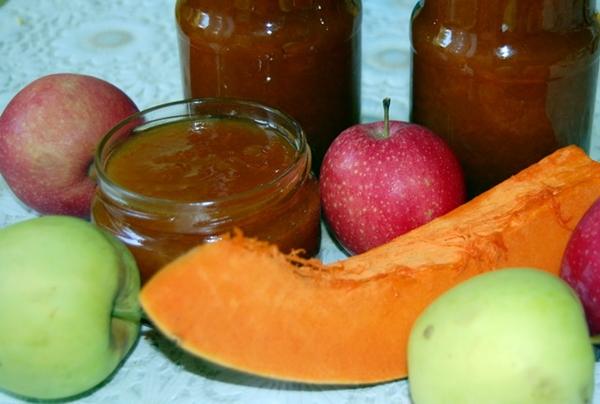 confiture de pommes et de citrouilles