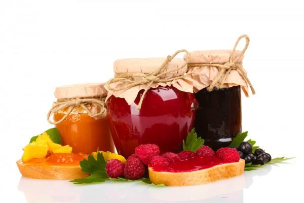 confitures de pêches et autres