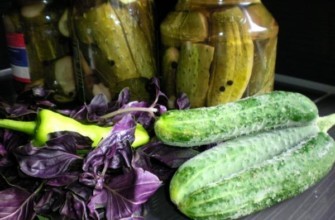 ส่วนผสมสำหรับแตงกวากับโหระพา