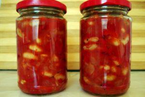 สูตรอร่อยสำหรับทำเลโชกับหน่อไม้ฝรั่งและถั่วเขียวสำหรับฤดูหนาว การเก็บรักษา