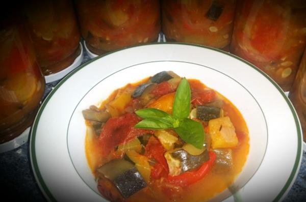 ratatouille en bocaux