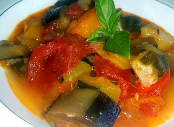 ratatouille dans une assiette