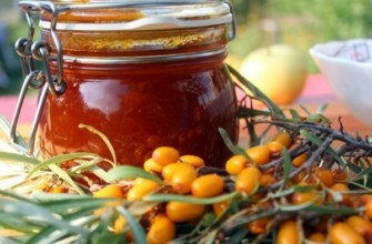 แยมซีบัคธอร์นในขวด