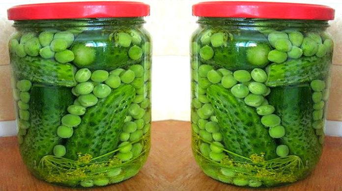 concombres aux petits pois