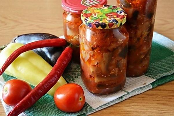 lecho d'aubergines et de tomates