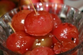 แยมจากแอปเปิ้ลป่าพร้อมก้านในชาม