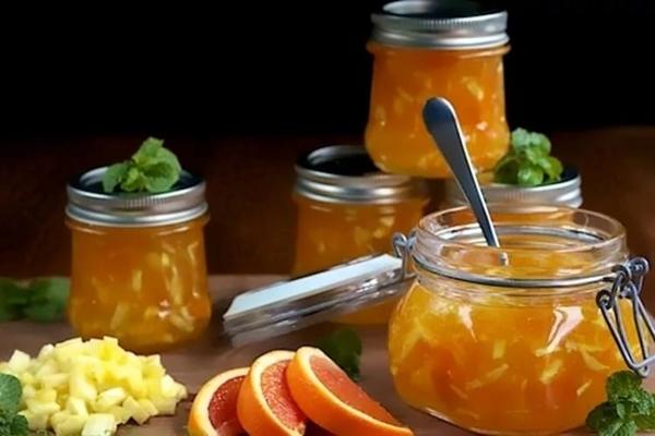 confiture de pommes à l'orange