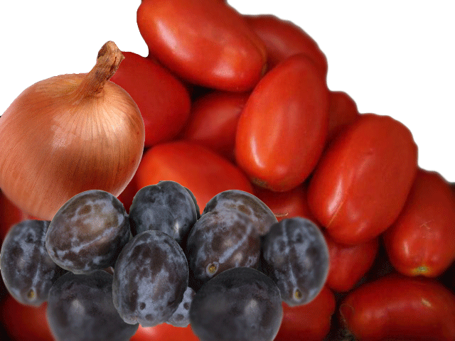 tomates et prunes