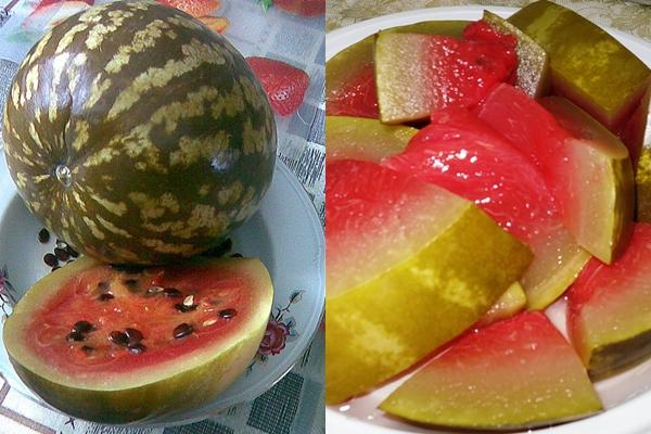 แตงโมเค็มจากถัง