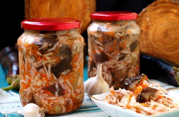 aubergines au chou en bocaux