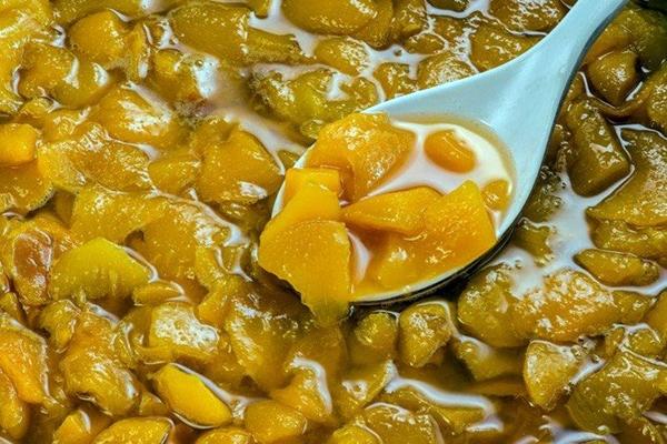 การทำแยมพีช