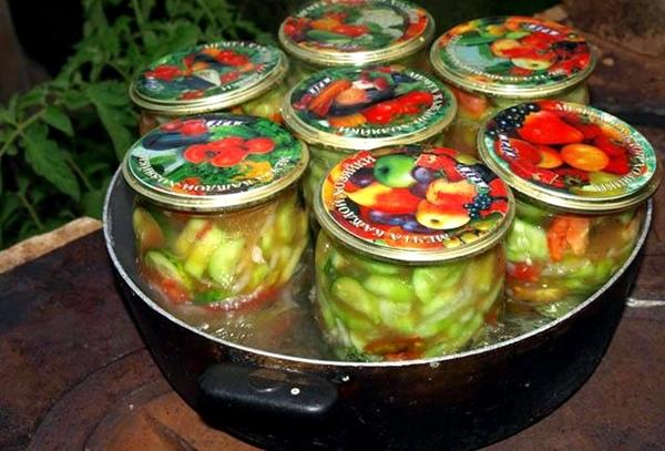 การฆ่าเชื้อขวดแตงกวา