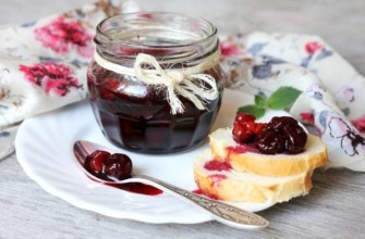 แยมเชอร์รี่ในขวดเล็ก