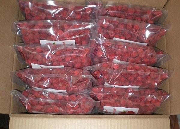 ราสเบอร์รี่ในถุงแช่แข็ง