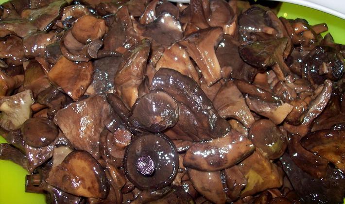 champignons marinés