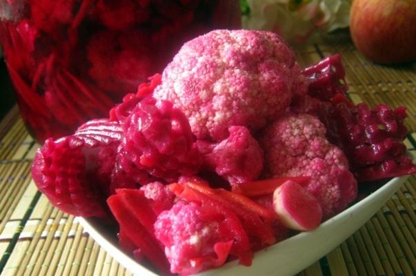 ดอกกะหล่ำกับบีทรูท