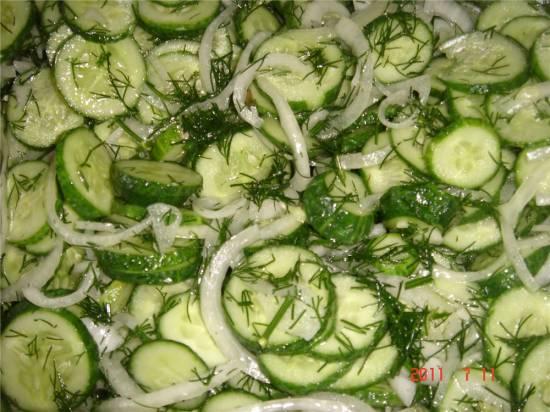 สูตรแตงกวาเนซินสำหรับฤดูหนาว