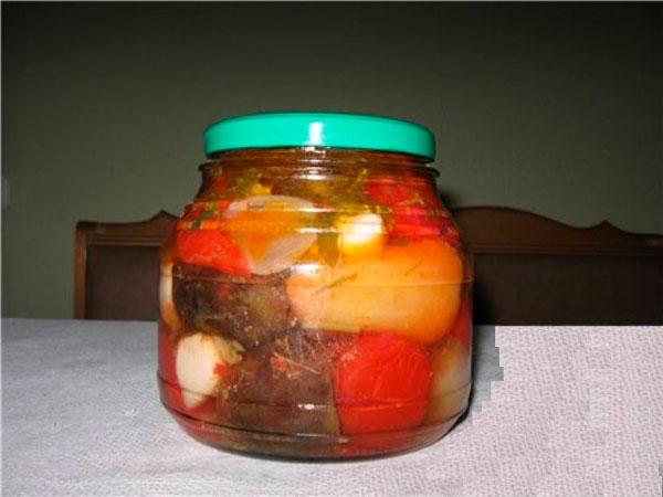 aubergines aux légumes