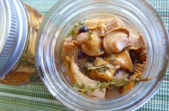 เห็ดแคนทาเรลในขวด