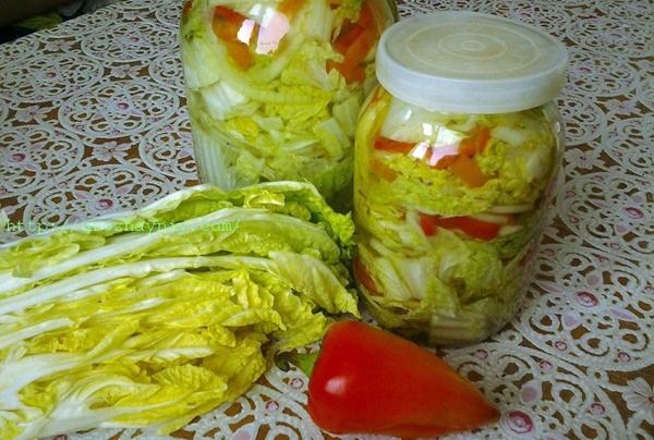 กะหล่ำปลีและพริกไทย