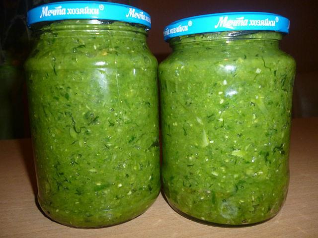 flèches à l'ail et aux groseilles à maquereau