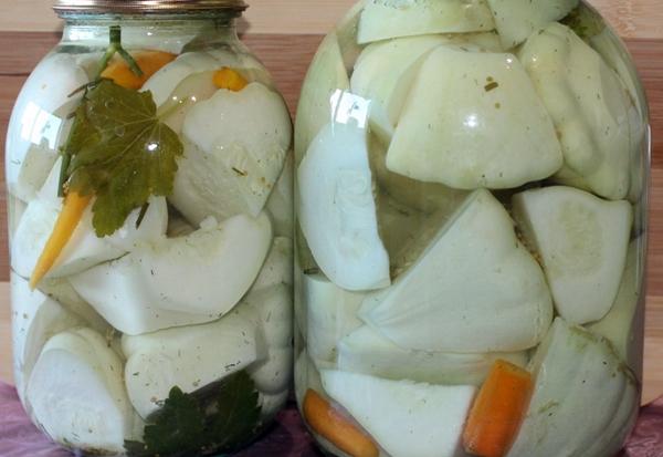 courges en grands bocaux