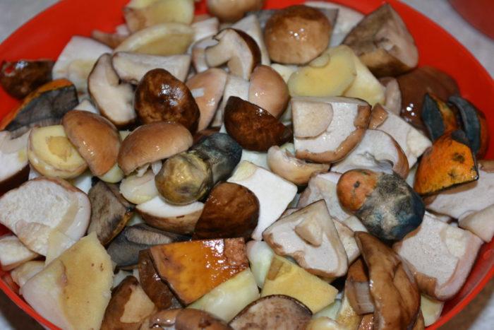 champignons marinés