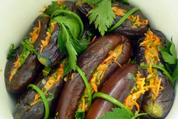 aubergines marinées