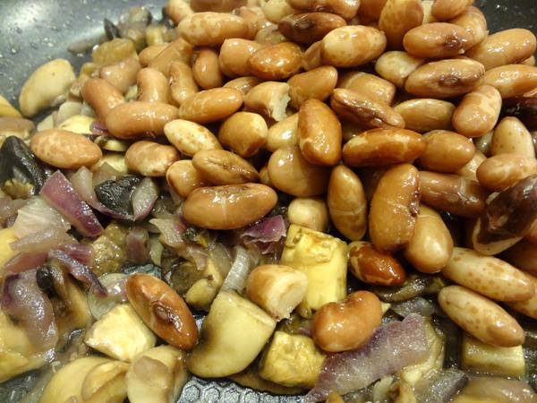 haricots aux champignons