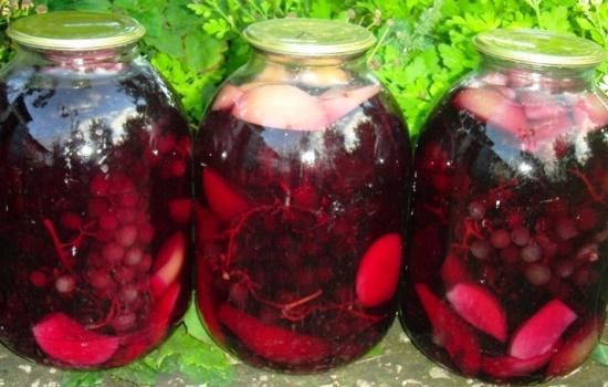 compote de raisin et de pomme