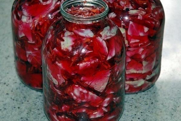 กะหล่ำปลีแดงในขวด