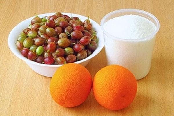 groseille à maquereau, orange et sucre