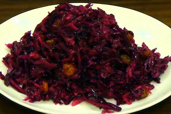 กะหล่ำปลีแดงกับลูกเกด