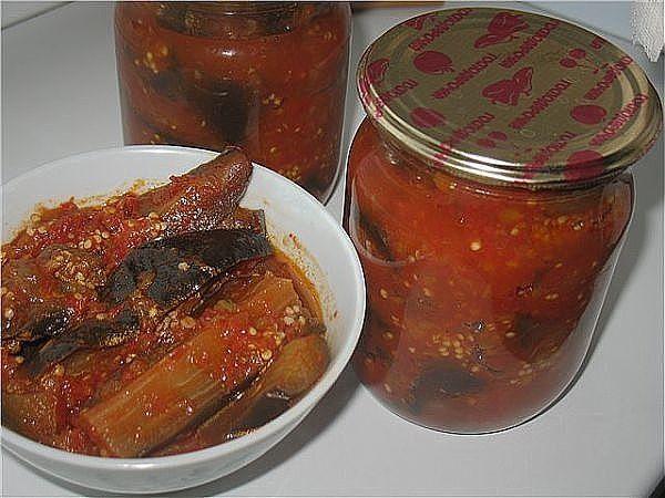 Aubergines en adjika en bocal