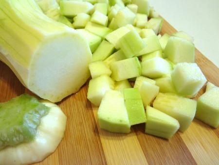 courgettes tranchées