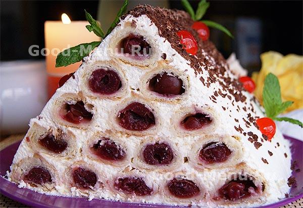 พาย "กระท่อมสงฆ์" กับเชอร์รี่และครีมเปรี้ยว