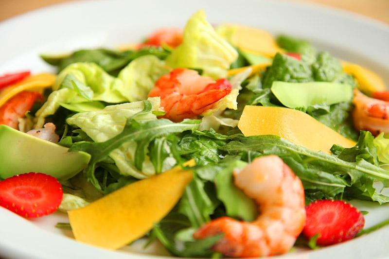 สลัดฟิตเนสกับกุ้ง