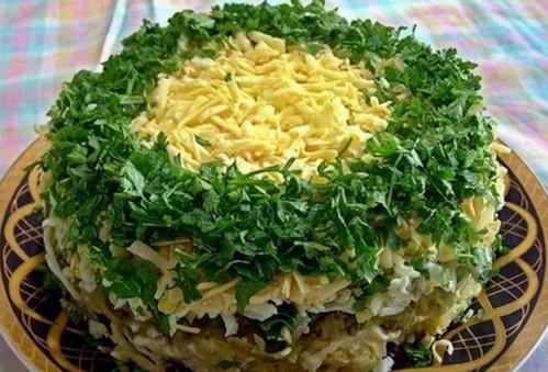 สลัดเห็ดสำหรับโต๊ะปีใหม่