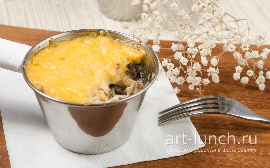 ไก่จูเลียนน์กับเห็ด