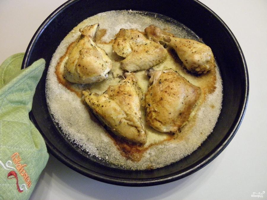 Morceaux de poulet au sel