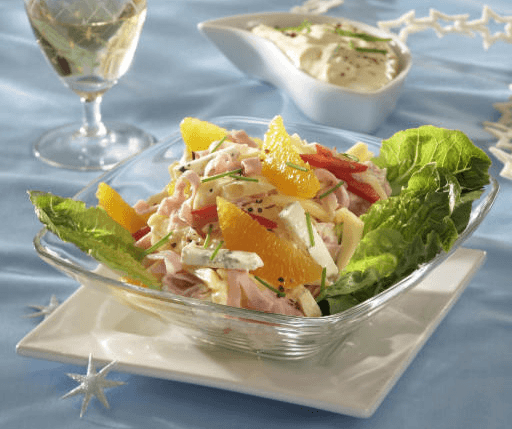 สลัดชีสกับส้ม