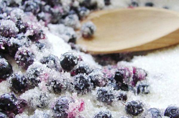 บลูเบอร์รี่กับน้ำตาล