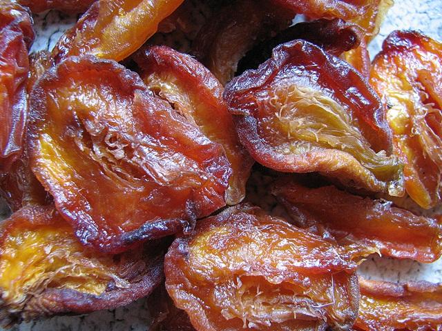 séchage des pêches